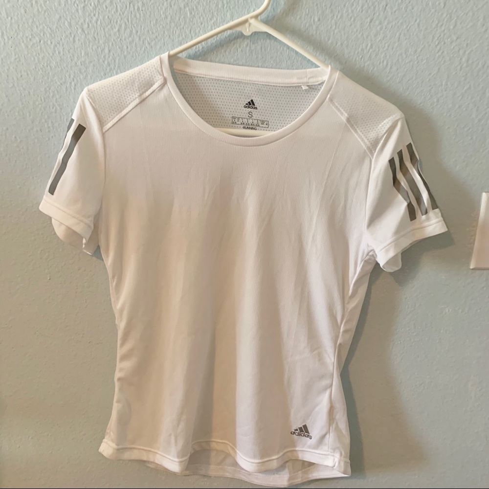 ADIDAS White Own the Run tee